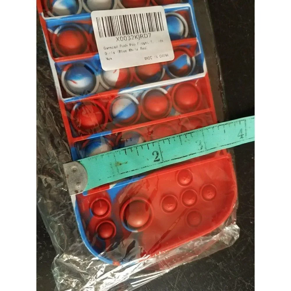 Fidget Toy Red Camo Gamepad Controller Game Push Pop Bubble Sensory